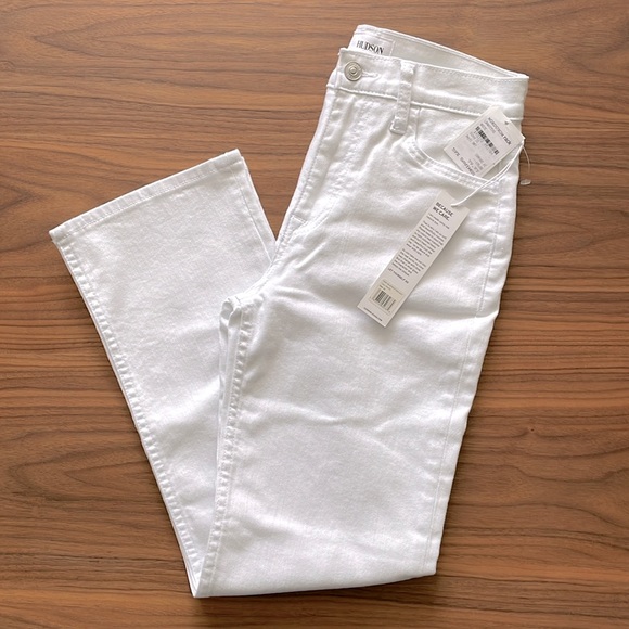 NWT Hudson Noa Mid-Rise Straight Crop White Denim Jeans Size 23 - Picture 11 of 11
